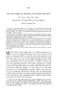 663  The rnineralogy and chemistry of the nickel carbonates By T.  ISAACS,