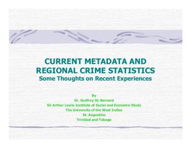 Microsoft PowerPoint - caricom crime meta data- Dr. Godfrey