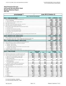 SOC[removed]Adult Protective Services and County Services Block Grant Monthly Statistical Report, Jun13.