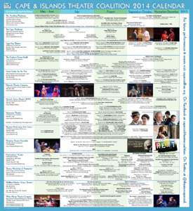 cape & islands theater coalition 2014 calendar  All schedules subject to change The Academy Playhouse