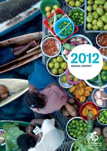 2012 Annual report Cover: Solomon Islanders selling locally