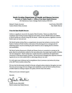 N.C. DHHS / NCDPH / Asthma Program / The North Carolina Asthma Plan[removed]North Carolina Department of Health and Human Services Division of Public Health • Office of the State Health Director 1931 Mail Service Ce