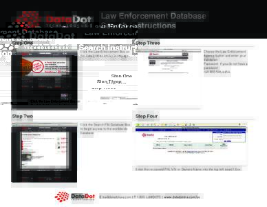 Law Enforcement Database Search Instructions Step One Step Three Click the Law Enforcement Box on