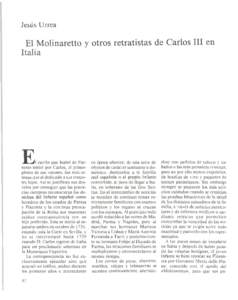 Jesús Urrea  El Molinaretto y otros retratistas de Carlos III en