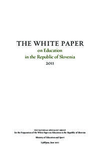 the white paper on Education in the Republic of Sloveniathe national specialist group