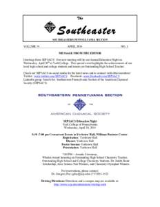 The  Southeaster SOUTHEASTERN PENNSYLVANIA SECTION  VOLUME 74
