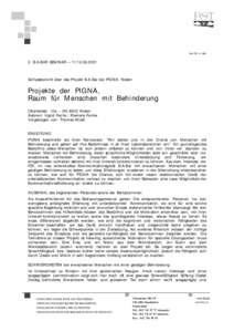 Ref FST: 0-149D  2. B.A.BAR SEMINAR – [removed]Schlussbericht über das Projekt B.A.Bar bei PIGNA, Kloten