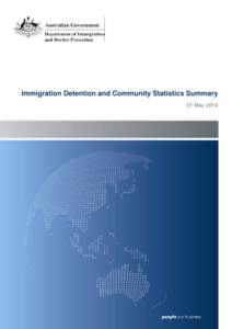 Immigration Detention and Community Statistics Summary 31 May 2014 About this report This report provides an overview of the number of people in immigration detention and Offshore Processing Centres as at midnight on th