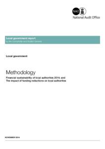 Local government report by the Comptroller and Auditor General Local government  Methodology