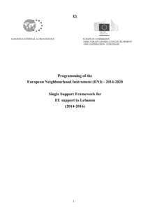 Single Support Framework /Multiannual Indicative Programme
[removed]Single Support Framework /Multiannual Indicative Programme