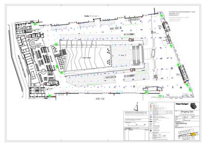 Hall / Technology / Architecture / Safety / Halle /  North Rhine-Westphalia / Fire extinguisher