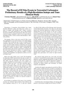 Goldschmidt 2000 September 3rd–8th, 2000 Oxford, UK. Journal of Conference Abstracts Volume 5(2), 539