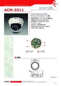 Megapixel IP Fixed Dome Camera  　　バリフォーカルレンズ内蔵 　 　　メガピクセル ドーム型 カメラ  ACM-3511