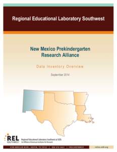 New Mexico Prekindergarten Research Alliance Data Inventory, Sept 2014