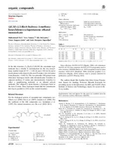 (2E,5E)-2,5-Bis(4-hydroxy-3-methoxybenzylidene)cyclopentanone ethanol monosolvate