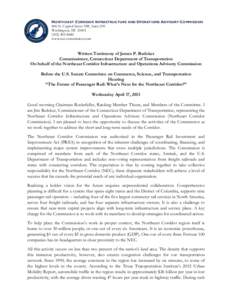 NORTHEAST CORRIDOR INFRASTRUCTURE AND OPERATIONS ADVISORY COMMISSION 400 N. Capitol Street NW, Suite 290 Washington, DC[removed]8640 www.nec-commission.com