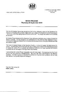 Press Release - Chief Justice - 28 September 2000