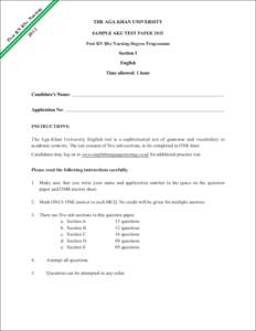 Sample Test Paper Post RN.FH10