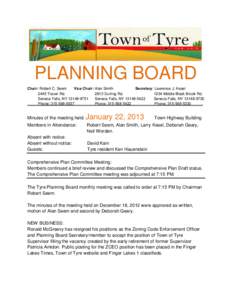 PLANNING BOARD Chair: Robert C. Seem Vice Chair: Alan Smith Secretary: Lawrence J. Kesel 2445 Traver Rd[removed]Durling Rd.