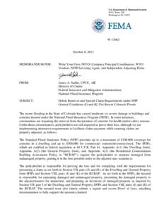 Debris Removal and Special Claim Requirements under SFIP General Conditions (J) and (K) For Recent Colorado Floods