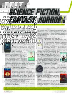 BEST  SCIENCE FICTION, FANTASY, HORROR  VOYA PRESENTS THE ANNUAL