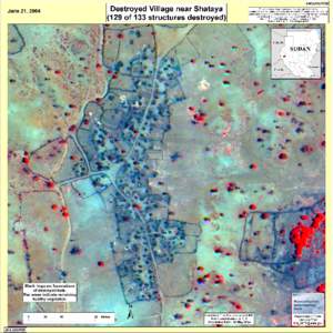 Destroyed Village near Shataya