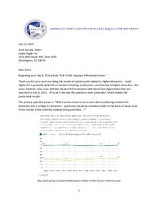 University and college admissions / Affirmative action / Grutter v. Bollinger / Regents of the University of California v. Bakke / Fisher v. University of Texas / Policy debate / Gallup / Affirmative action in the United States / Reverse discrimination