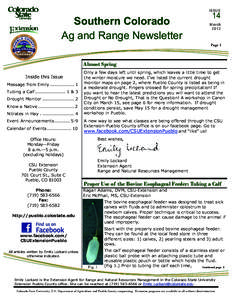 ISSUE  Southern Colorado Ag and Range Newsletter  14