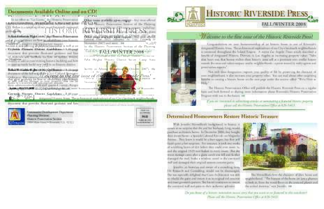 Documents Available Online and on CD! In an effort to “Go Green,” the Historic Preservation Section is now offering all publications online as well as on CD. Below is a sampling of our most frequently requested publi