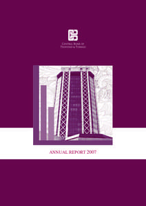 Annual Report 2007  Central Bank of Trinidad and Tobago 2007 ISSN[removed]  Letter of Transmittal