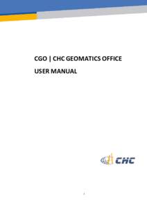 CGO | CHC GEOMATICS OFFICE USER MANUAL I  Introduction