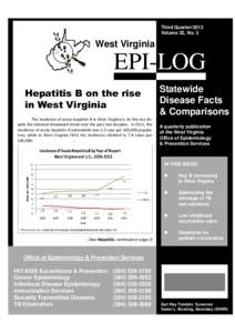 Third Quarter/2013 Volume 32, No. 3 West Virginia  EPI-LOG