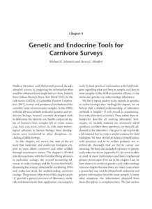 Genetic and endocrine tools for carnivore surveys