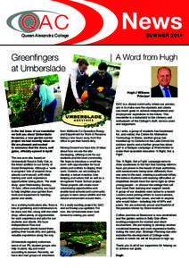 News SUMMER 2014 Queen Alexandra College  Greenfingers