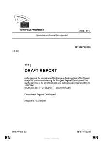 EUROPEAN PARLIAMENT[removed]Committee on Regional Development