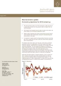 AugustMacroeconomic update: Economic projections for 2014 revised up 