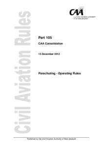 Part 105 Consolidation - Parachuting - Operating Rules, A5