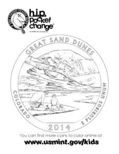 America the Beautiful Quarters Coloring Page--Great Sand Dunes National Park