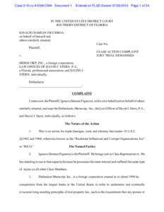 Case 0:10-cv[removed]CMA Document 1  Entered on FLSD Docket[removed]Page 1 of 24 IN THE UNITED STATES DISTRICT COURT SOUTHERN DISTRICT OF FLORIDA