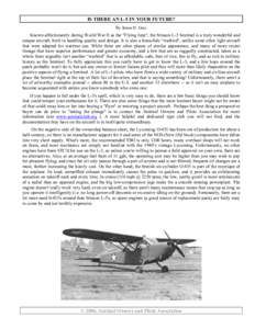 IS THERE AN L-5 IN YOUR FUTURE? By James H. Gray Known affectionately during World War II as the 