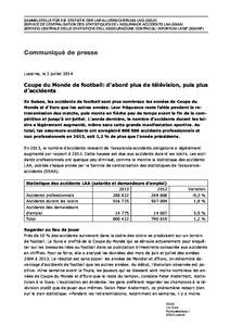 SAMMELSTELLE FÜR DIE STATISTIK DER UNFALLVERSICHERUNG UVG (SSUV) SERVICE DE CENTRALISATION DES STATISTIQUES DE L’ASSURANCE-ACCIDENTS LAA (SSAA) SERVIZIO CENTRALE DELLE STATISTICHE DELL’ASSICURAZIONE CONTRO GLI INFOR