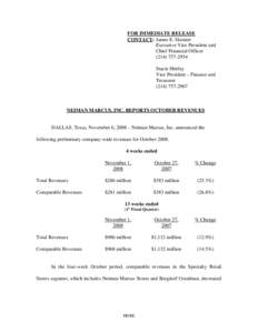 Microsoft Word - NMI FY 09 October Revenues.doc