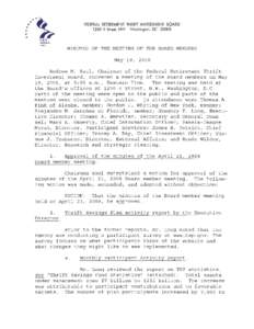 MINUTES OF THE MEETING OF THE BOARD MEMBERS, May 19, 2008