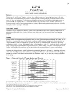 Forage Crops 31  PART II Forage Crops Paul R. Peterson, Extension Forages Specialist Daniel E. Brann, Extension Grains Specialist