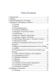 Table of Contents 1. Background ........................................................................ 3 2. Purpose ............................................................................... 4 3. Basic Requirement