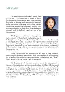 Hong Kong law / Government / Politics of Hong Kong / Law of Hong Kong / Hong Kong Basic Law / Department of Justice / Elsie Leung / Prosecutions Division / Director of Public Prosecutions / Hong Kong / Law / Prosecution