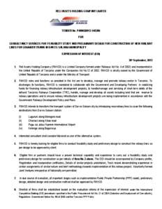 RELI ASSETS HOLDING COMPANY LIMITED  TENDER No. PA[removed]C/06