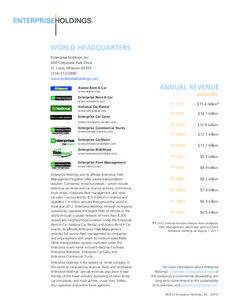 WORLD HEADQUARTERS Enterprise Holdings, Inc. 600 Corporate Park Drive