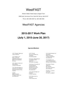 WestFAST Western States Federal Agency Support Team 5296 South Commerce Drive, Suite 202, Murray, UtahPhone: (Fax: (WestFAST Agencies