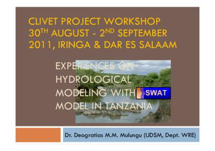 SWAT Model Hydrologic Simulation of the Kagera River at Kigali Flow Gauge – An update